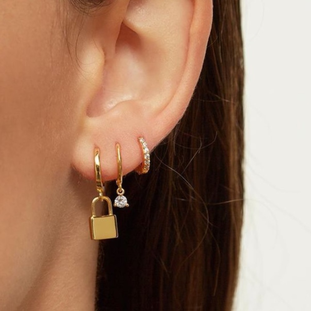 Rhinestone Huggie Earrings